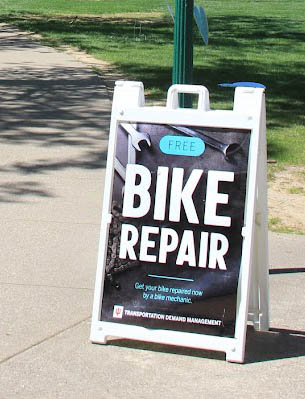 bike in a bike rack