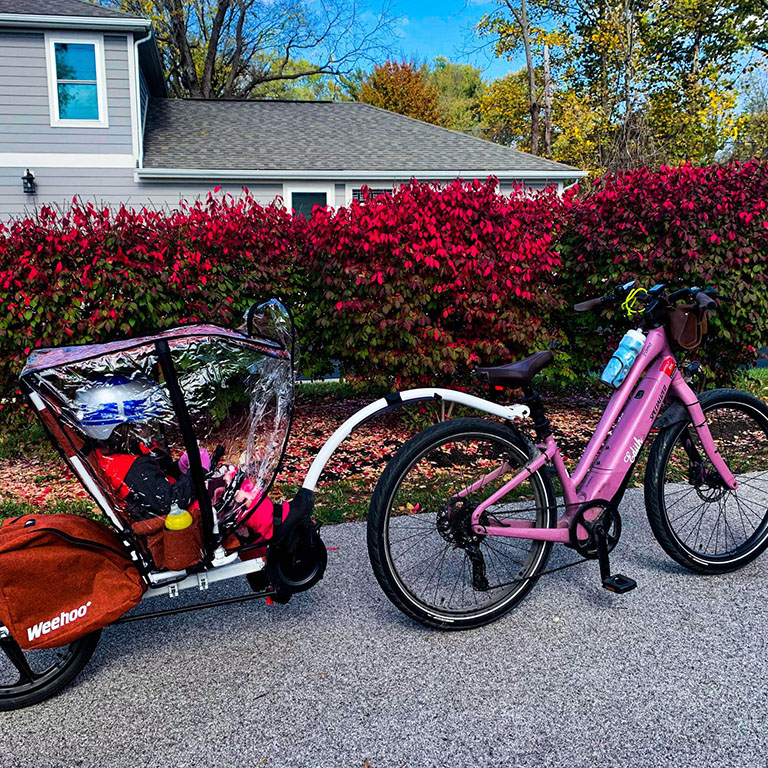Gwendolyn Sams' bike and trailer
